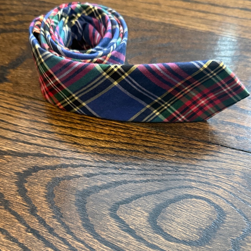 Crewcuts Plaid Tie in Blue, Red, and Green